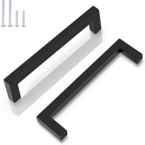 14 pcs 6 3/4 length inch 6.5 inch hole center black cabinet handles (33)